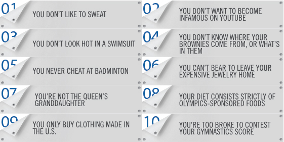 Top Signs You'll Never Make It To The Olympics