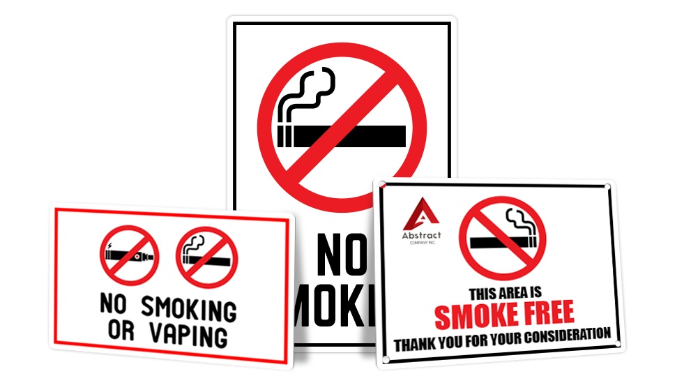 6 NO SMOKING NO VAPING STICKERS VIEW BOTH SIDES SIGN STICKER  WHITE RED BLACK 
