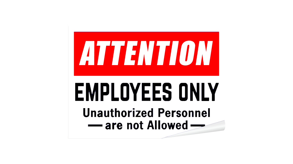 Employee Only Signs Signs Com