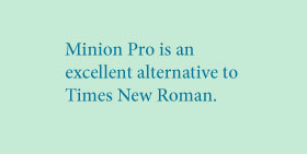 Minion Pro vs. Times New Roman