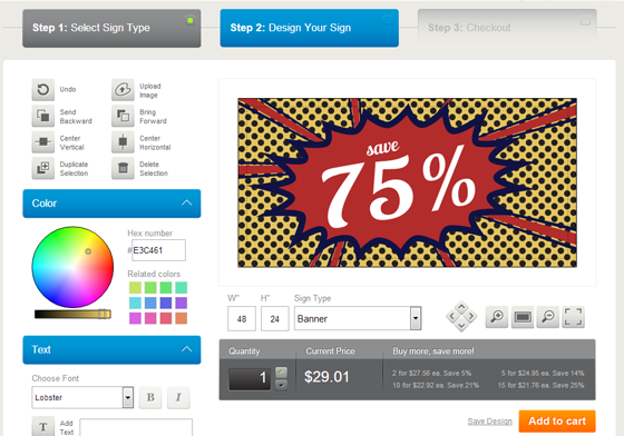 Signs.com Design Tool