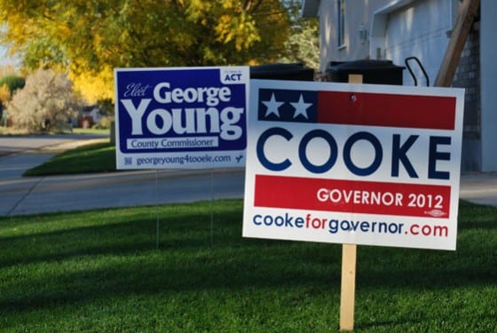 Cook Young election signage