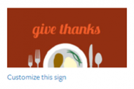 Thanksgiving Sign #5