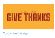 Thanksgiving Sign #9