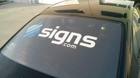 Perforated Car Window Decal