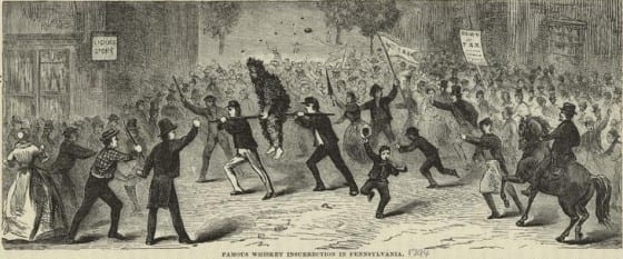 "Famous whiskey insurrection in Pennsylvania"