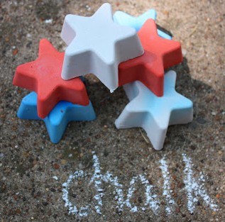 Starry sidewalk chalk