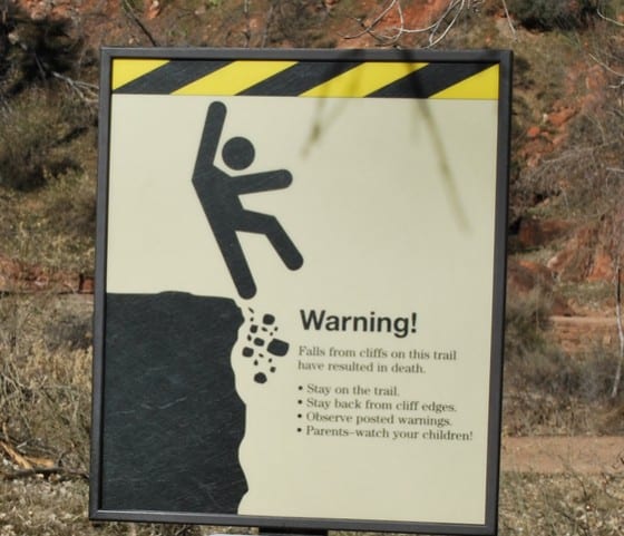 Warning-cliff