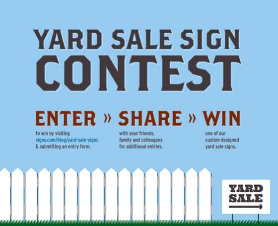 Yard Sale Sign Contest