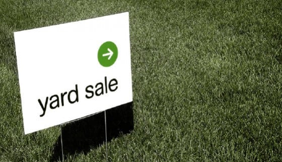 yard sale sign