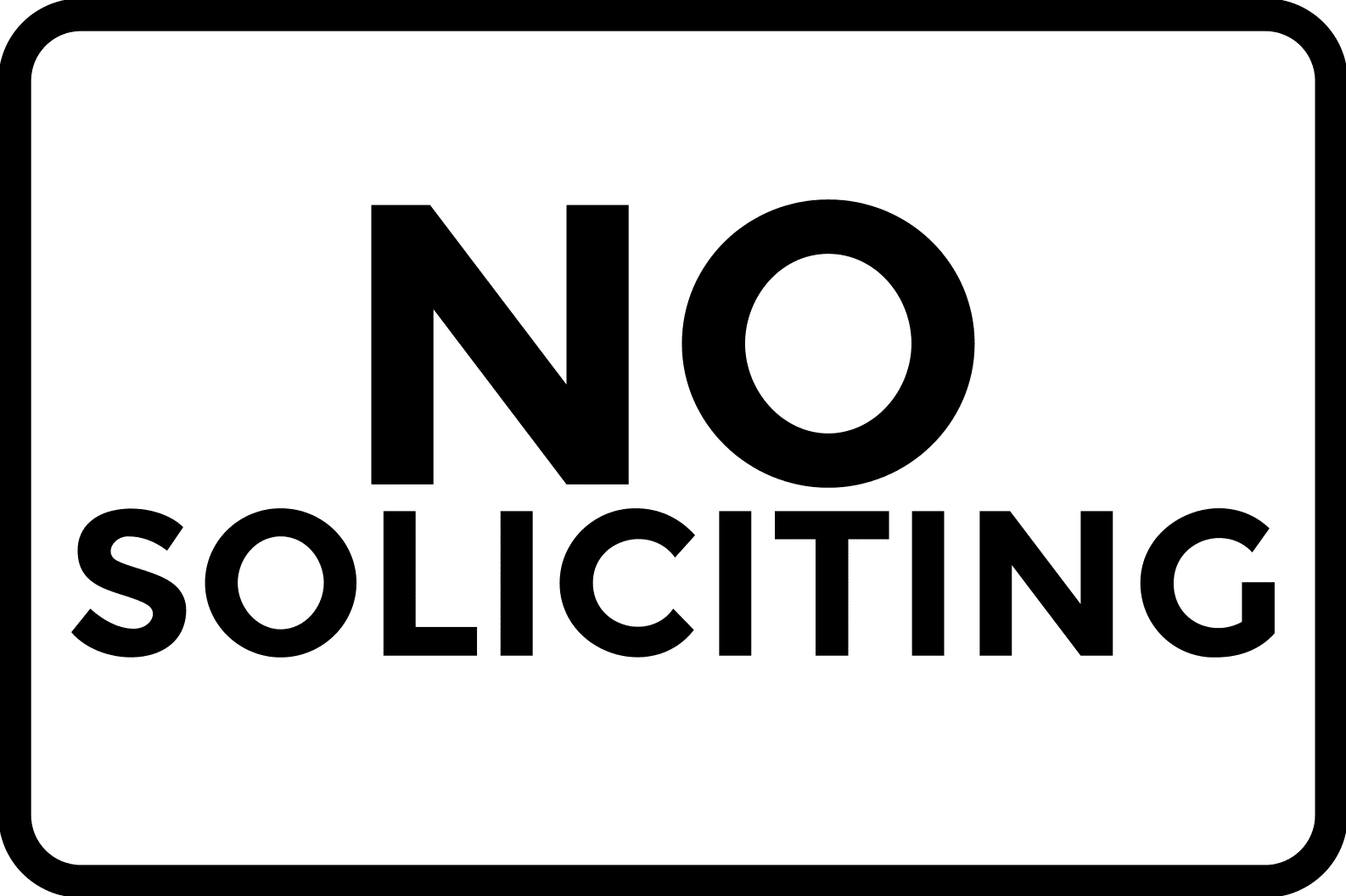 no soliciting simple