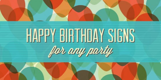 happy birthday signs