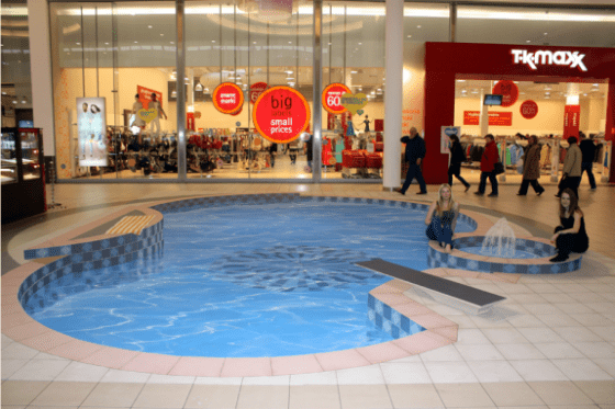 swimming pool in mall