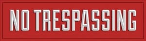 no trespassing red generic