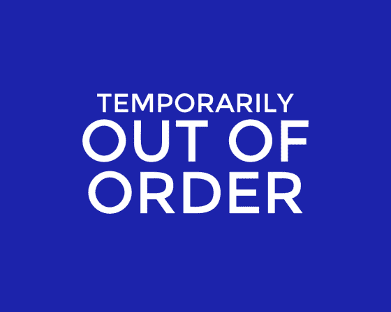 temporarily out of order sign