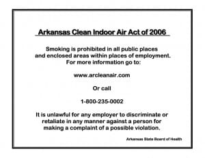 arkansas smoking notice