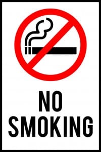 california no smoking sign 12x18