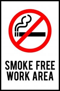 colorado smoke free work area sign