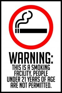 idaho smoking facility warning sign 12x18