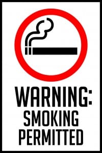 idaho smoking permitted sign 12x18