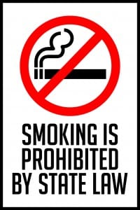 kansas smoking prohibited sign 12x18