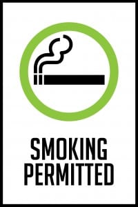 maine smoking permitted sign 12x18