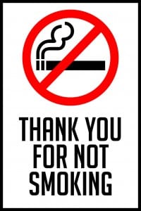 missouri thank you for not smoking sign 12x18