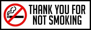 missouri thank you for not smoking sign horizontal