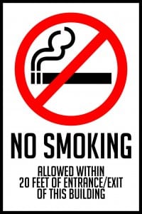 north dakota no smoking sign feet 12x18