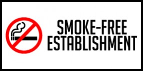 oklahoma no smoking sign 4x2