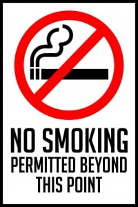 utah no smoking sign beyond 12x18