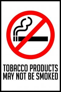 utah no tobacco products sign 12x18