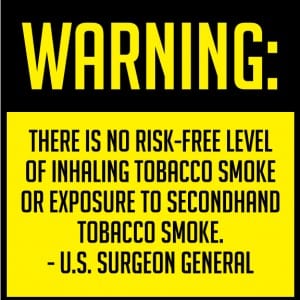 utah surgeon general smoking sign 8x8