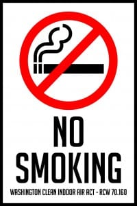 washington no smoking sign