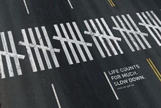 life counts crosswalk floor decal