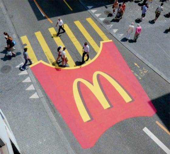 mcdonalds crosswalk floor graphic