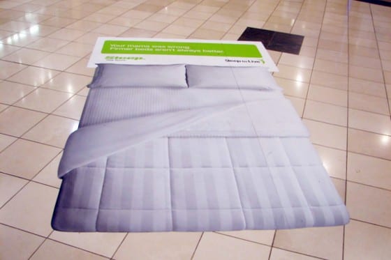 sleep to live mattress floor graphic