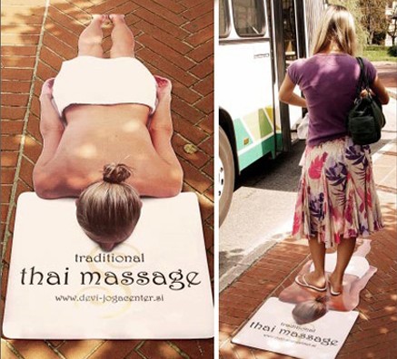 thai massage floor decal