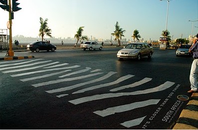 zebra stripes south africa floor decal ad