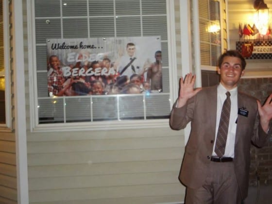 missionary banner at home