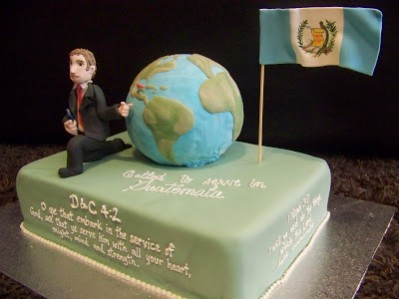 Missionary Cake With Globe and Flag