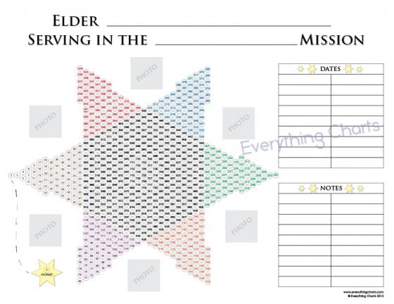 Missionary Star Countdown Calendar