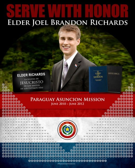 Personalized Missionary Countdown Calendar