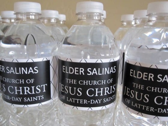 Missionary Water Bottle Labels