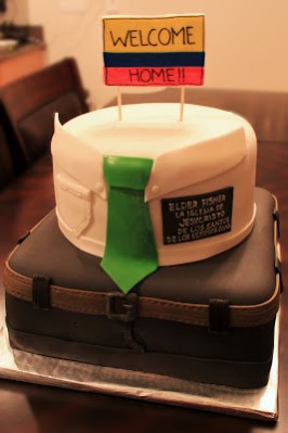 missionary welcome home cake