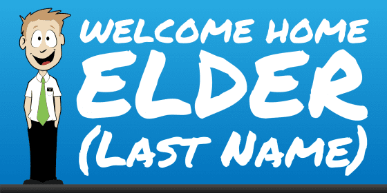 welcome home elder banner cartoon