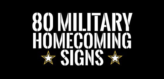 military homecoming signs feature image