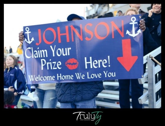 claim prize welcome home sign