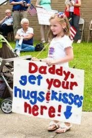 get your hugs and kisses here sign