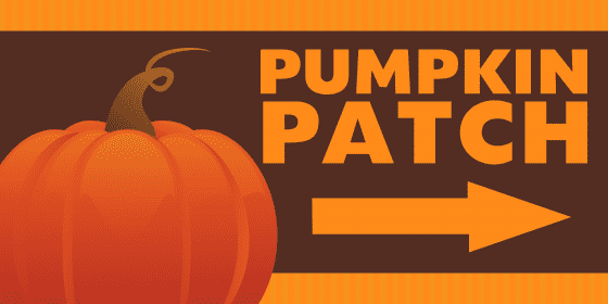 pumpkin patch directional sign